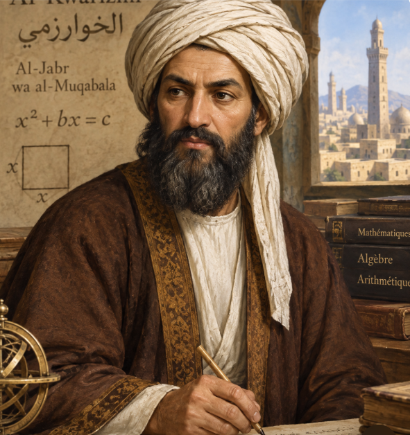 Le père de l&rsquo;algèbre : Al-khwarizmi.