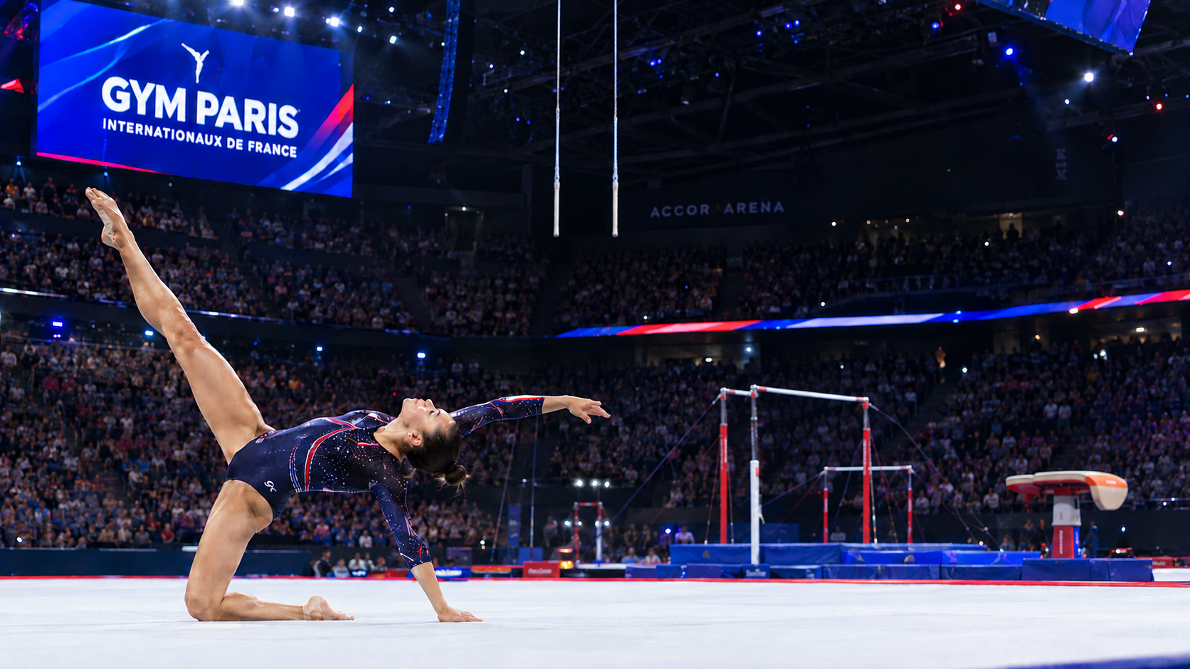 Les grandes championnes du gymnastique aux rendez-vous des internationaux de France.