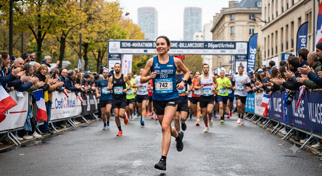 Le semi marathon de boulogne-billancourt.